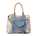 Myra Crimson Glade Upcycled Denim Tote Bag