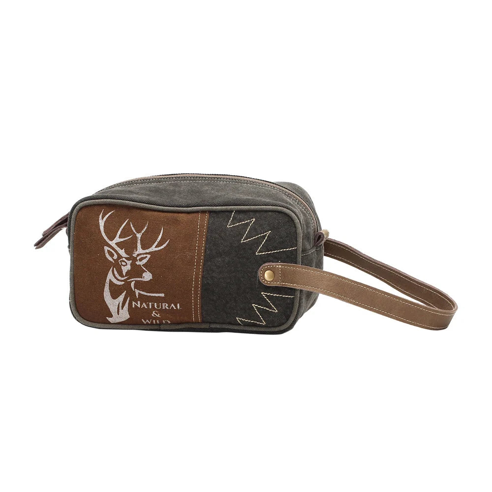 Myra Wild Reindeer Shaving & Toiletry Bag