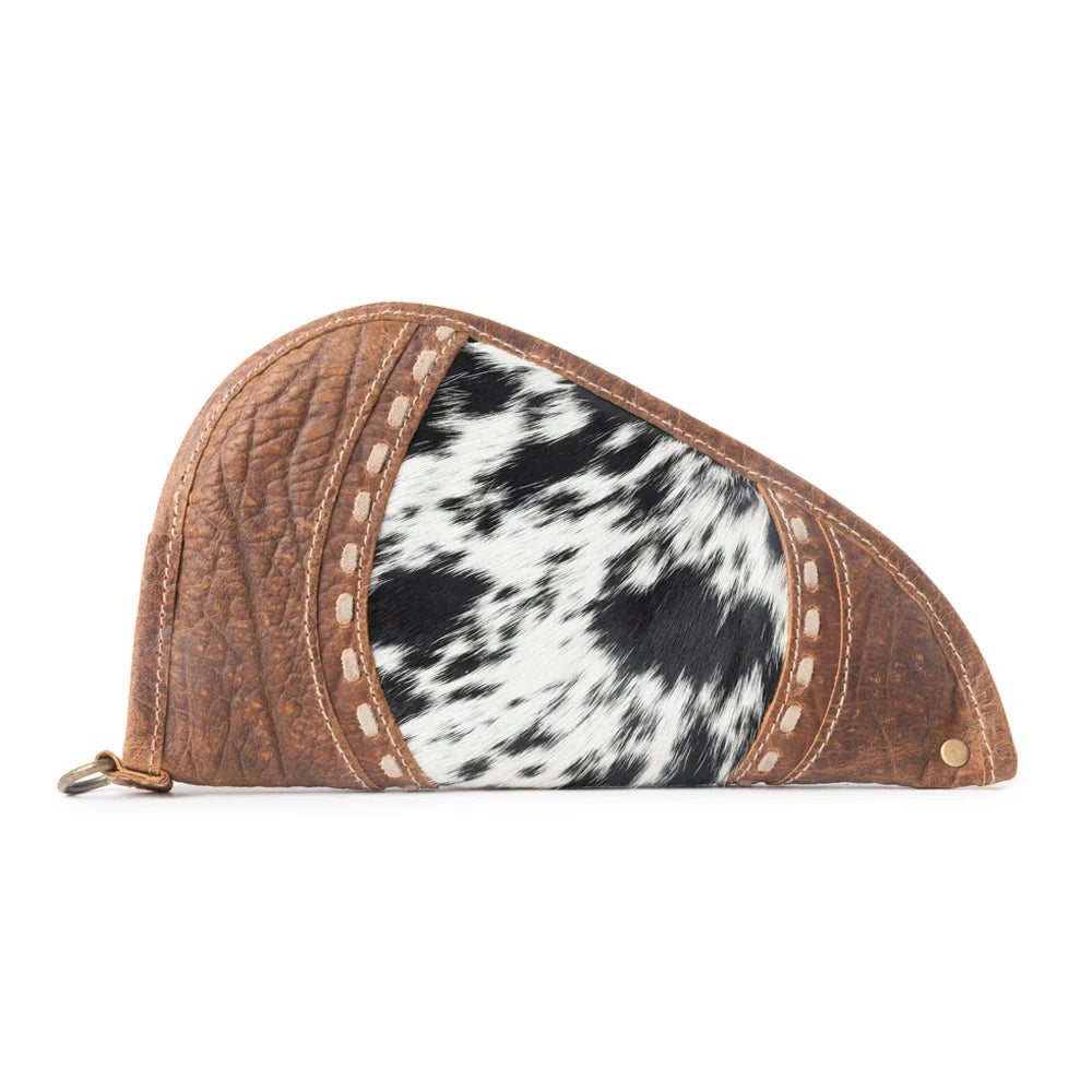 Rustler's Range Hair-on Leather Gun Case - Rustic Tan